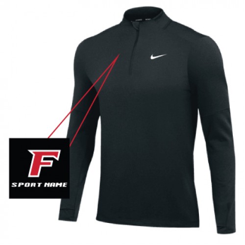 Nike Men's Dri-Fit Element 1/2 Zip (Black)